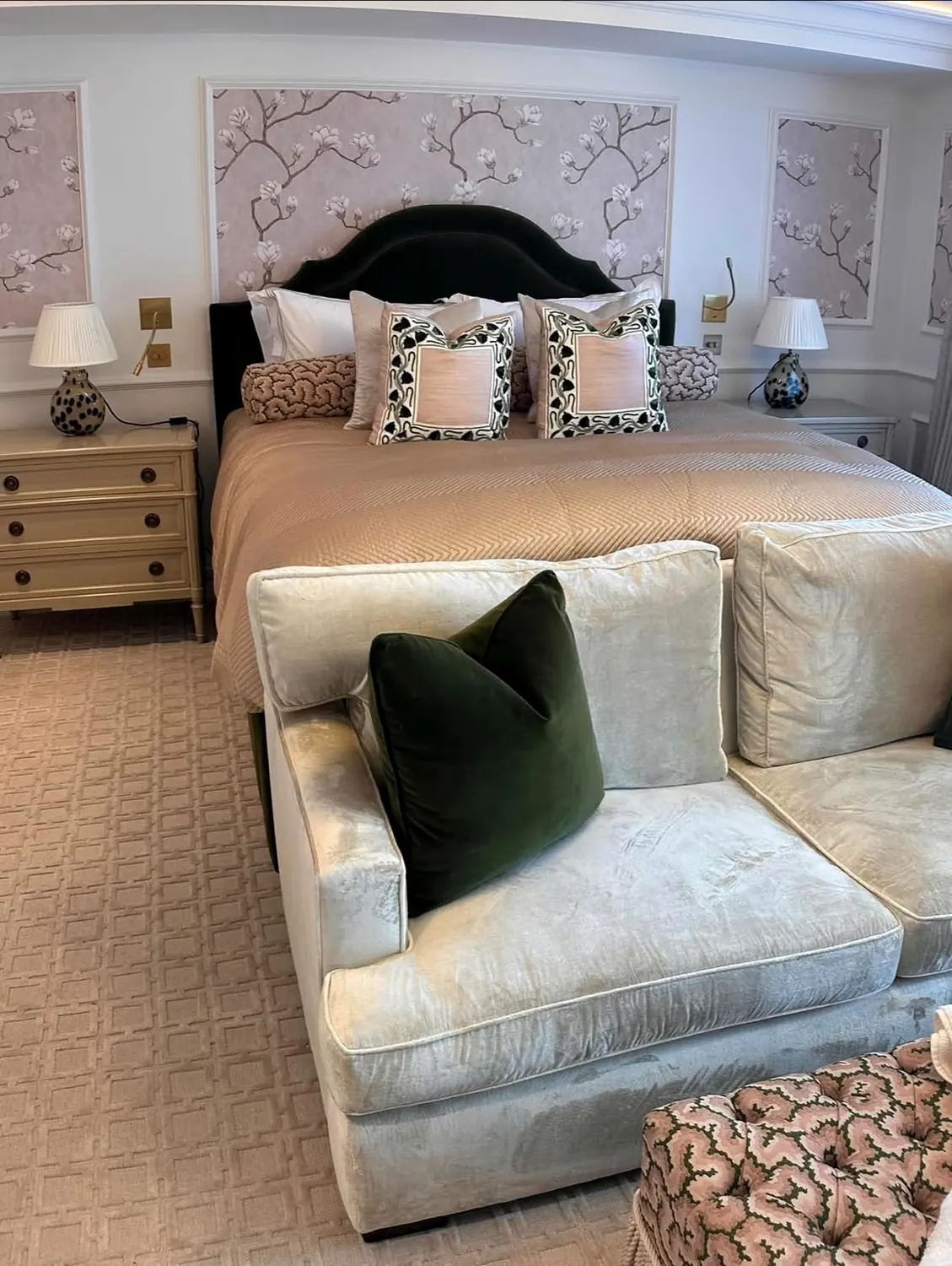 Luxury private bedroom prepared for residents