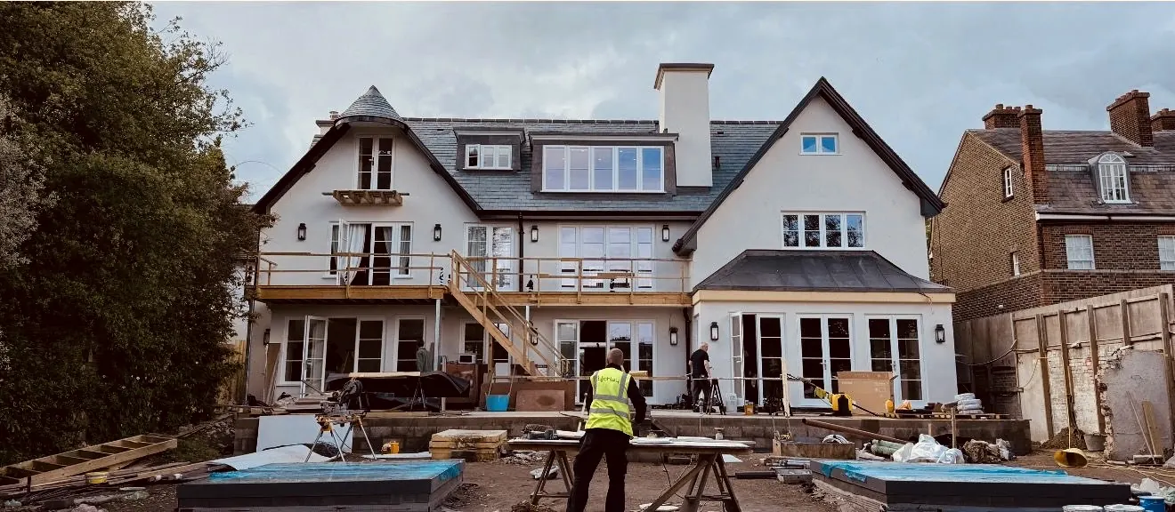 Large residential construction project ready for detailed cleaning
