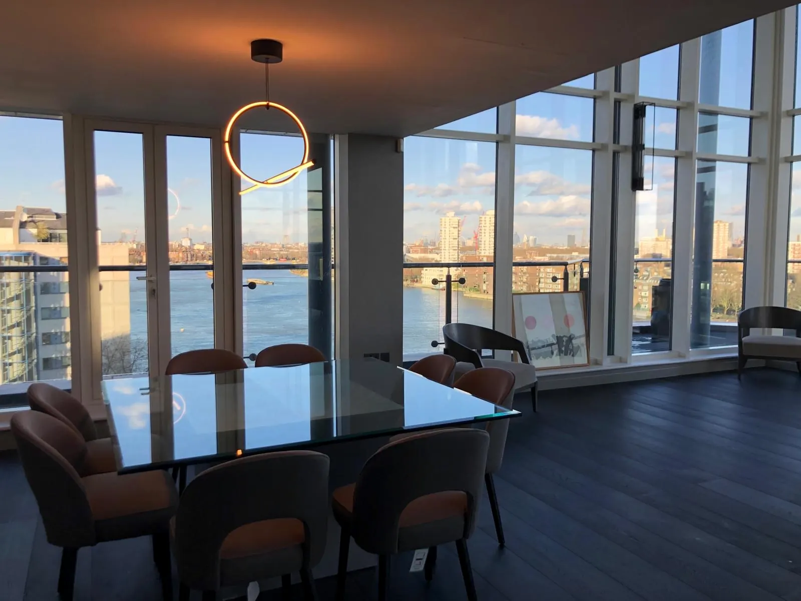 Prime London dining area overlooking the river