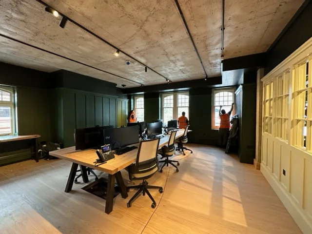 Completed commercial office interior for Marshall Wace Asset Management.